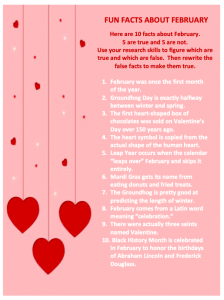 February Fun Facts Image