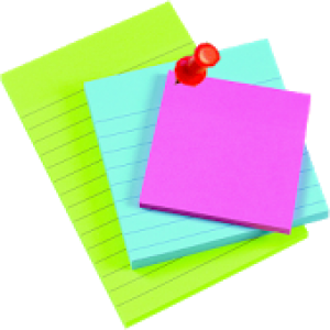 Coloured sticky notes