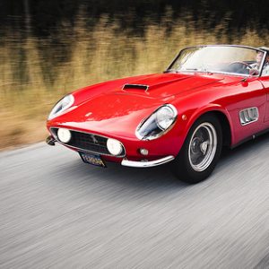 Little red Italian sports car