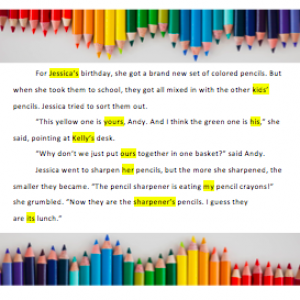 Word Sort Possessives