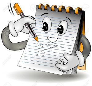 Taking Notes Cartoon Image