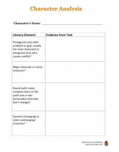 Character Analysis Chart