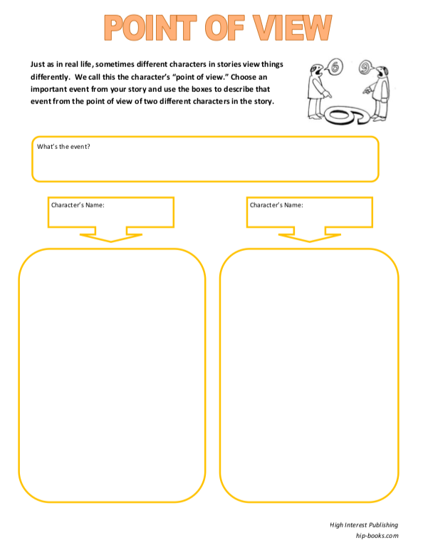 Point of View Graphic Organizer from High Interest Publishing