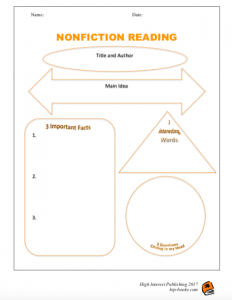 Nonfiction Reading Chart