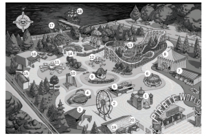 Amusement Park Map from Roller Coaster