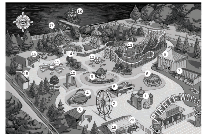 Roller Coaster Amusement Park Map from HIP Books Amusement Park Map from Roller Coaster by High Interest Publishing