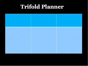 Blank Trifold Planner Image